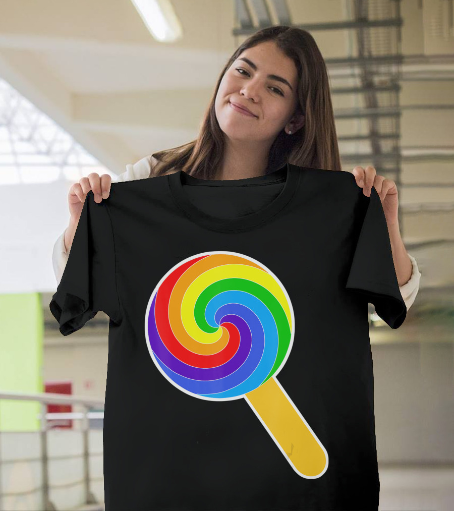 Rainbow Spiral Lollipop Candy Lollipop T-Shirt