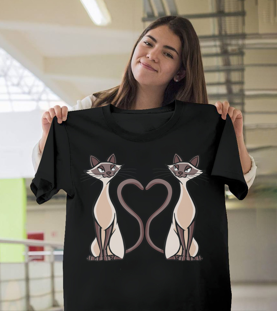 Love Siamese Cat Heart Kitten T-Shirt