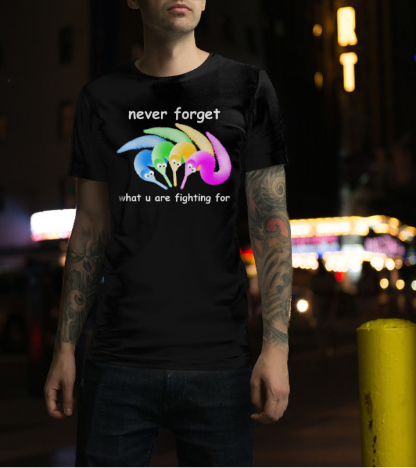 Never Forget What U Are Fighting For Magic Worm On A String Meme T-Shirt