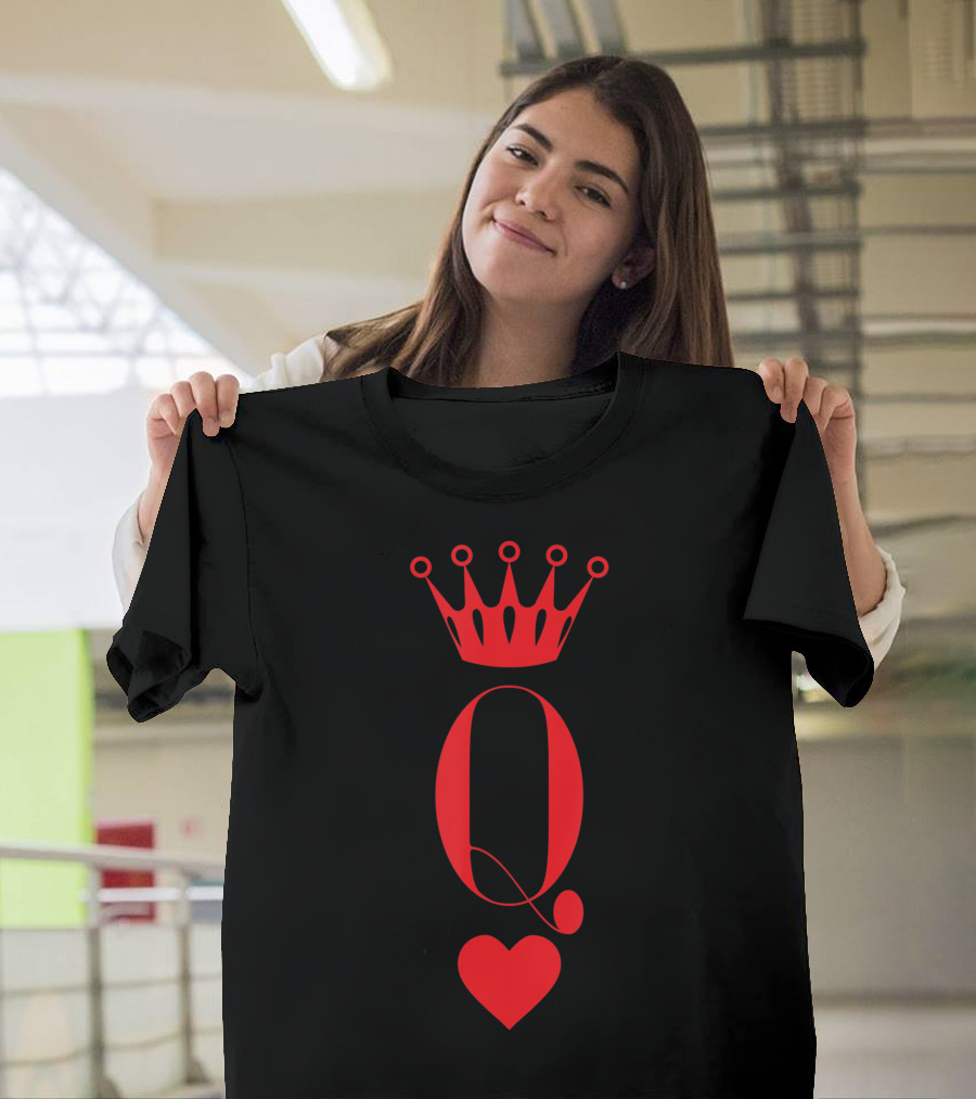 Queen of Hearts Crown Symbols Matching Outfits T-Shirt