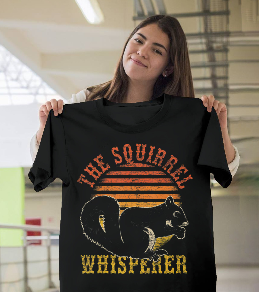 The Squirrel Whisperer Retro Sunset T-Shirt