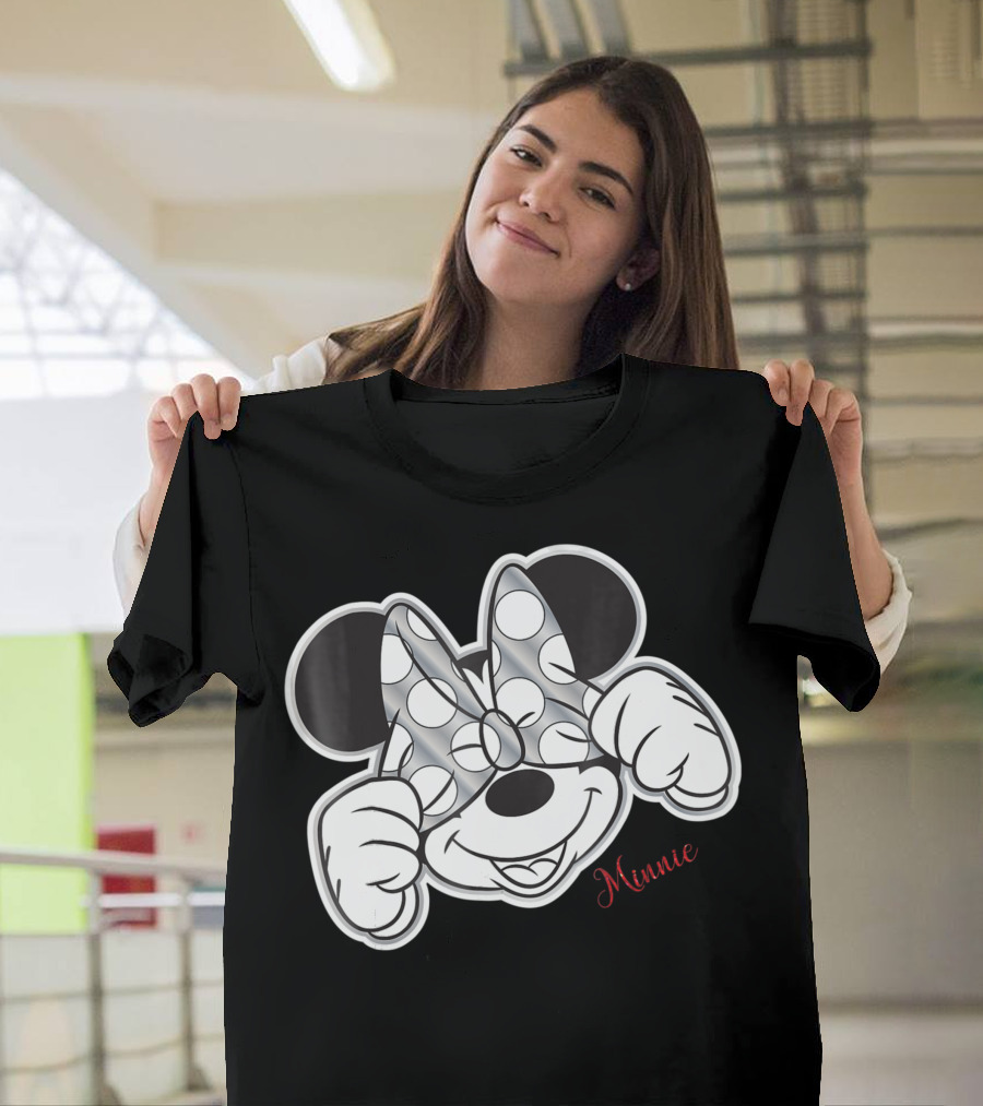 Disney Minnie Mouse Polka Dot Bow Over Eyes T-Shirt