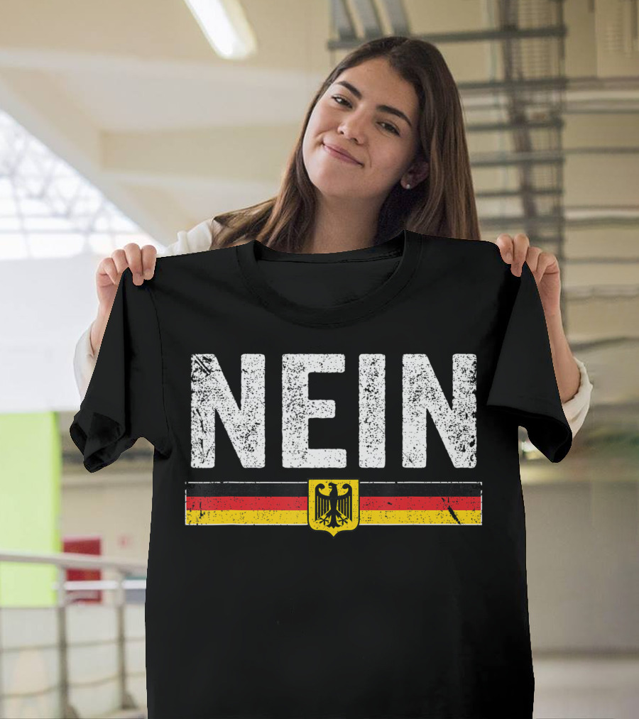 Oktoberfest Nein Germany Flag with Vintage Emblem T-Shirt