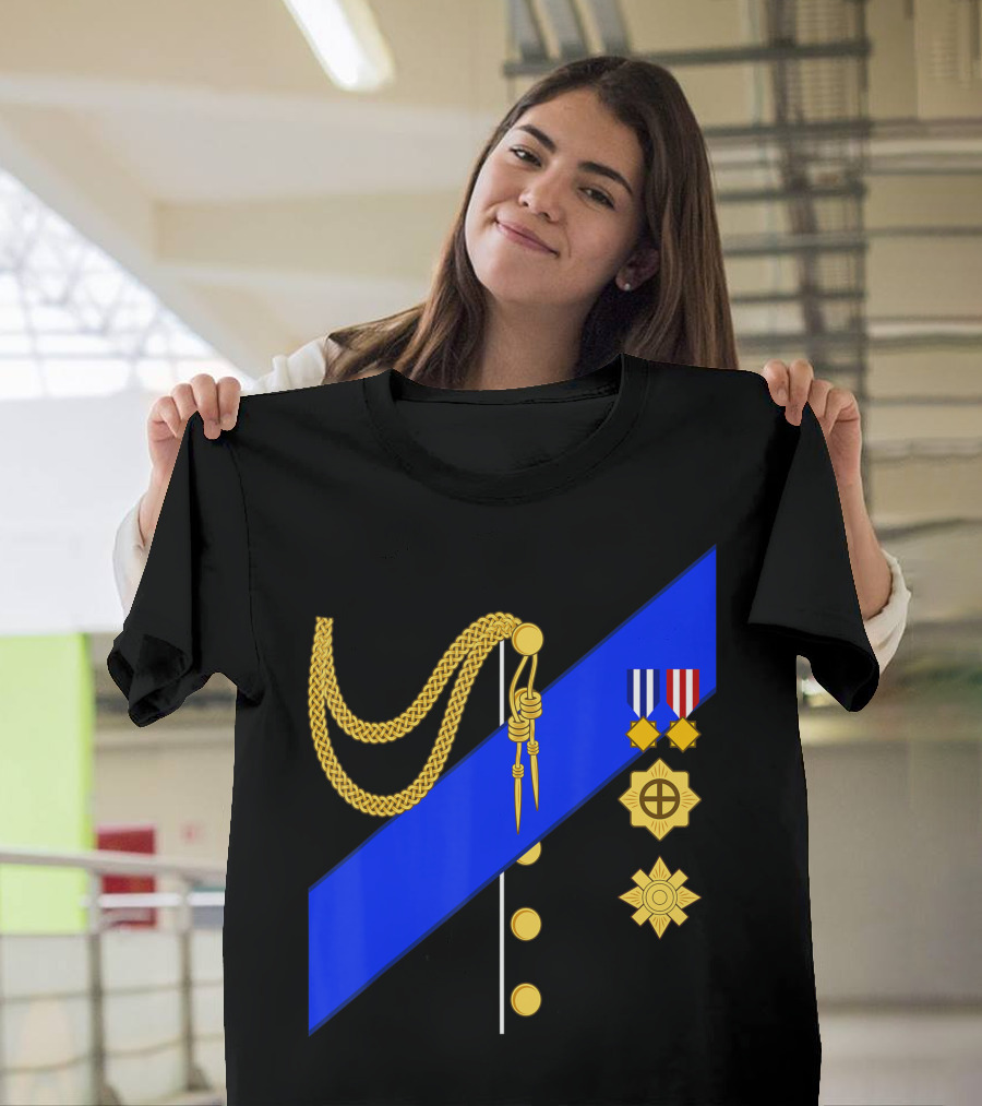 Prince Charming Regal Medals Sash and Epaulet Elements T-Shirt