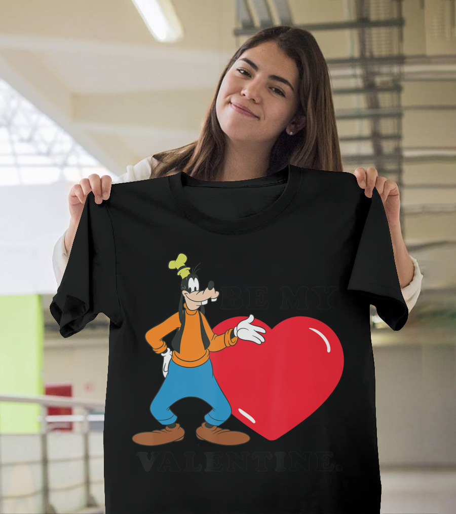 Disney Goofy Be My Valentine Large Heart T-Shirt