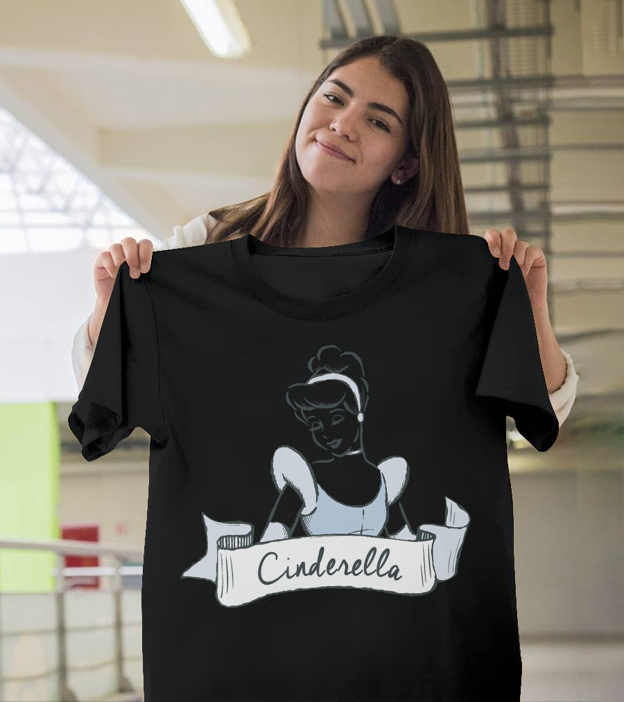 Cinderella Disney Princess Sketch Portrait 8X T-Shirt
