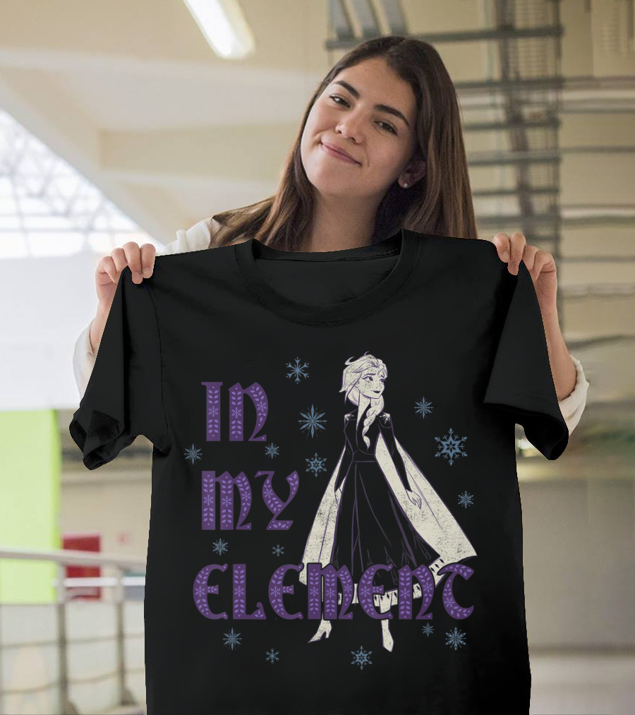 Disney Frozen 2 Elsa In My Element Snowflakes T-Shirt