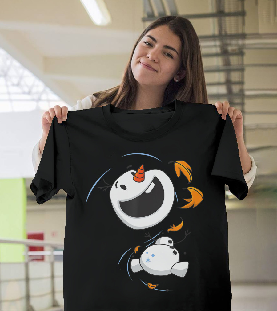Disney Frozen 2 Olaf Windy Autumn Leaves Smile T-Shirt