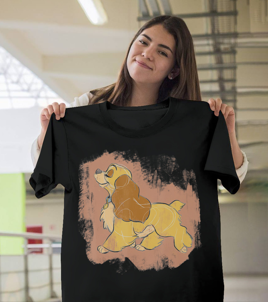 Disney Lady and the Tramp Lady Strut Sketch Character T-Shirt