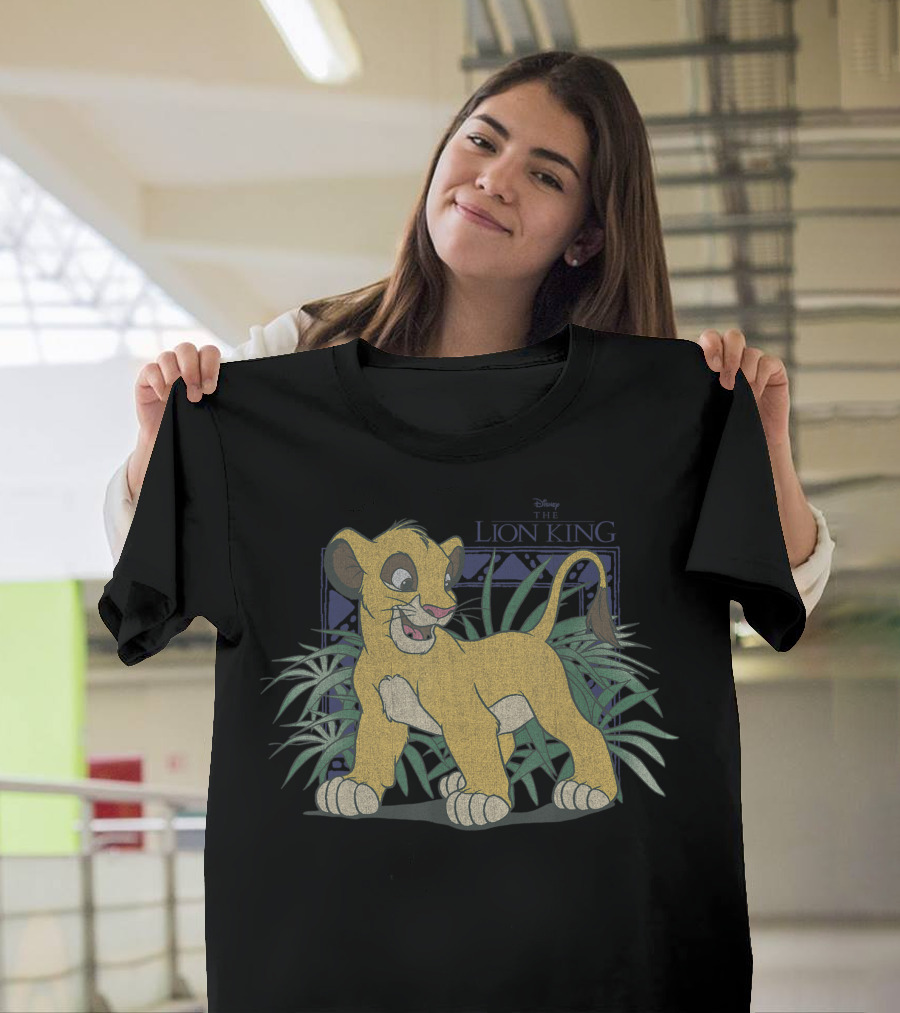 Disney The Lion King Happy Young Simba Tropical Jungle T-Shirt