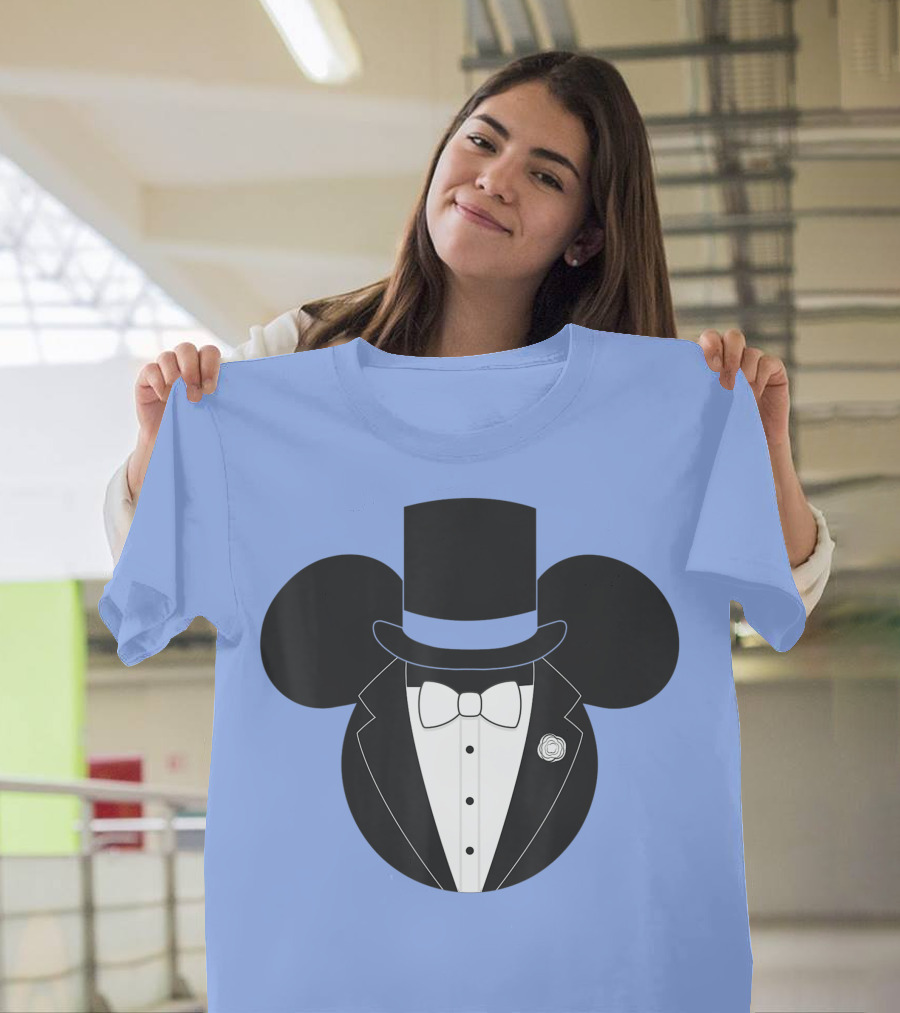 Disney Mickey And Friends Mickey Mouse Top Hat Tuxedo Groom T-Shirt
