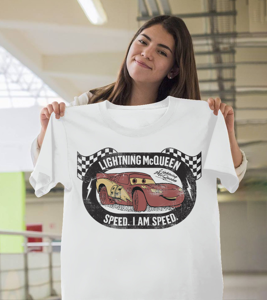 Disney Pixar Cars Lightning McQueen 95 I Am Speed T-Shirt