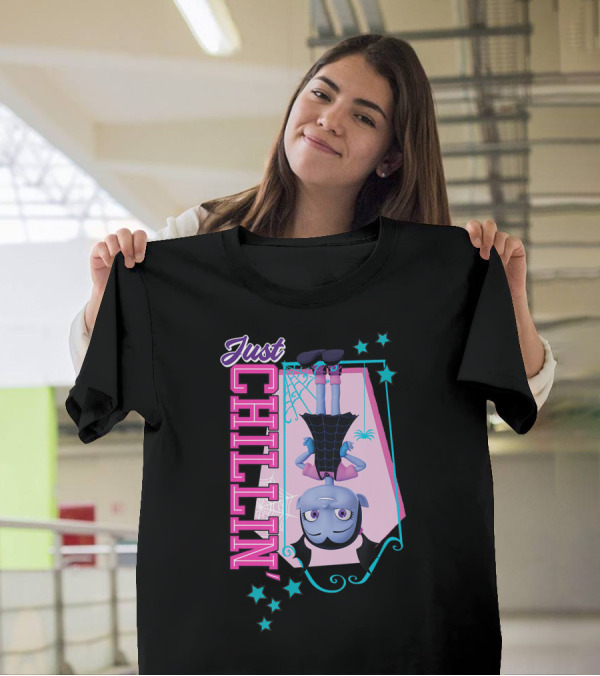 Vampirina Just Chillin' Hanging Bat Style With Stars And Web T-Shirt