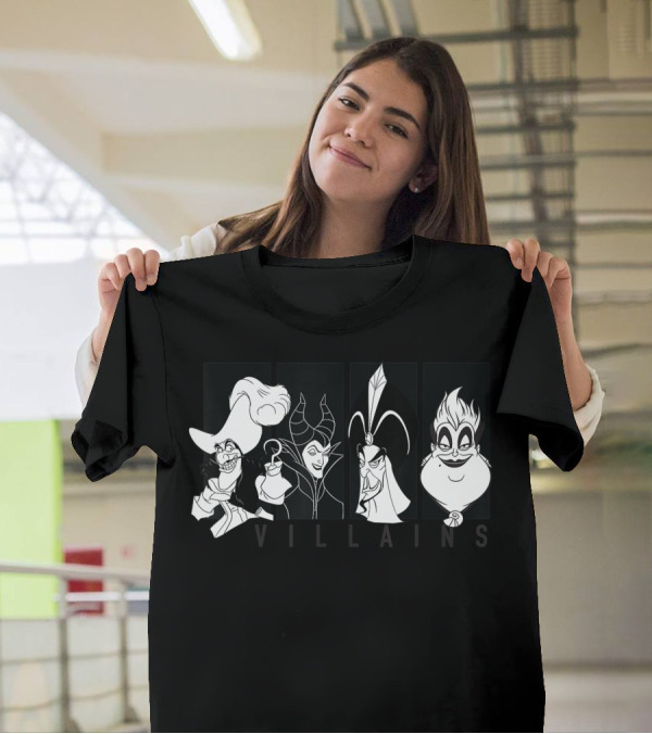 Disney Villains Captain Hook Maleficent Jafar Ursula T-Shirt