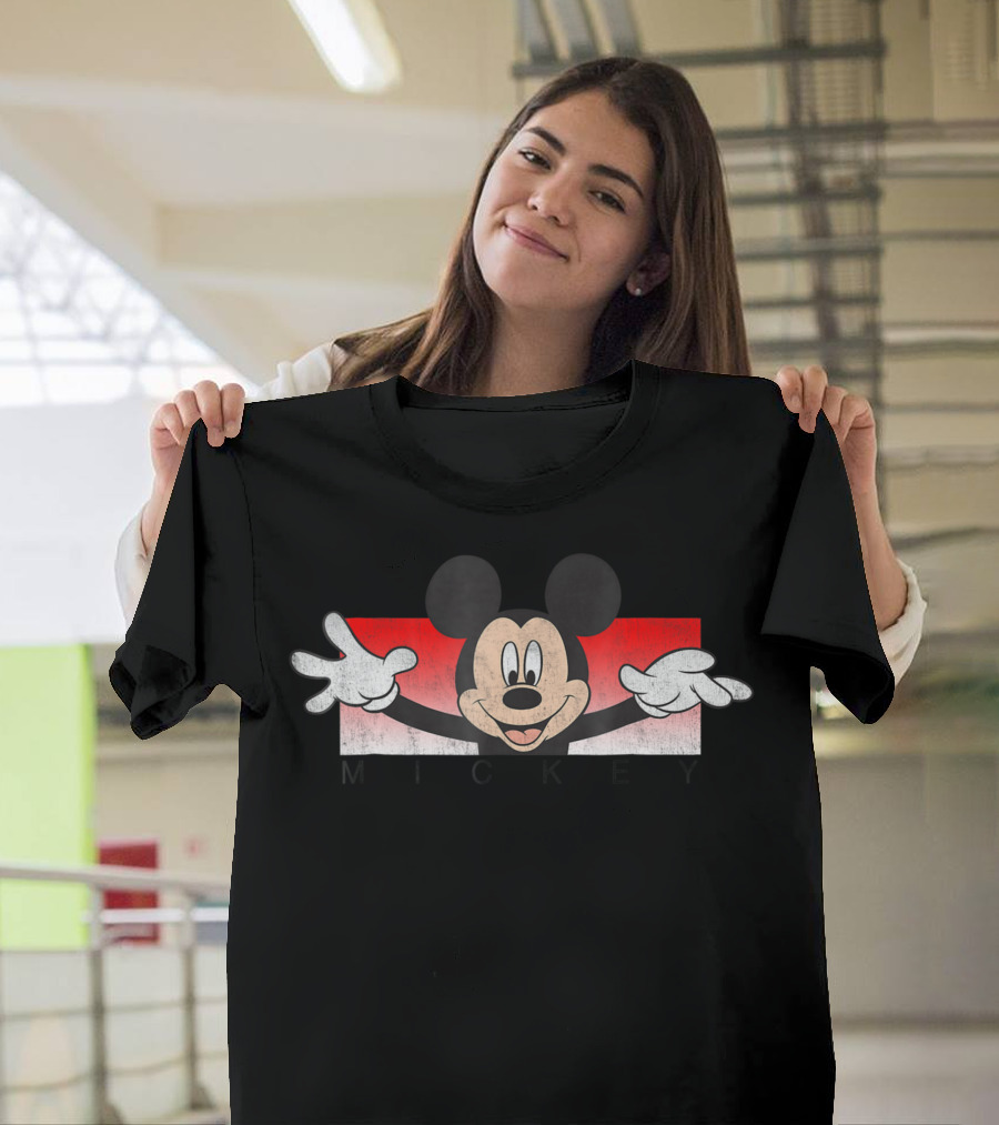 Vintage Disney Mickey Mouse Retro Block T-Shirt