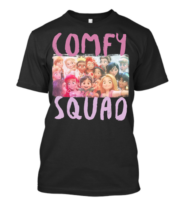 Disney Wreck It Ralph 2 Comfy Squad Princess Group Photo T-Shirt