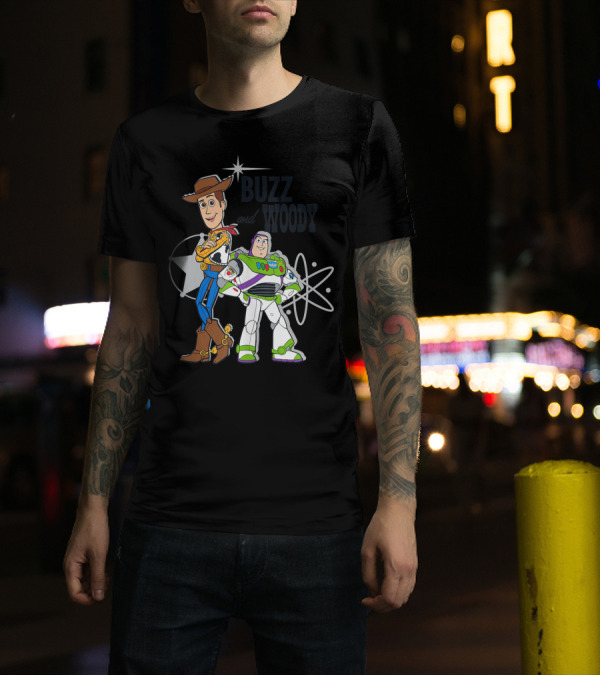 Buzz And Woody Pixar Toy Story Retro Style Iconic Duo T-Shirt