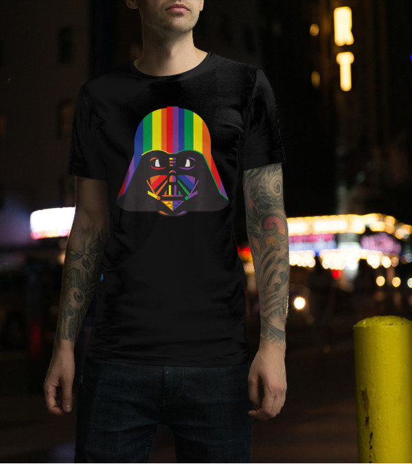 Star Wars Darth Vader Rainbow Helmet Colors T-Shirt