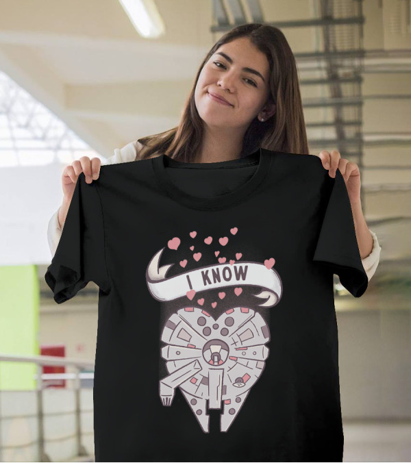 Star Wars Millennium Falcon I Know Valentine's Day Hearts T-Shirt