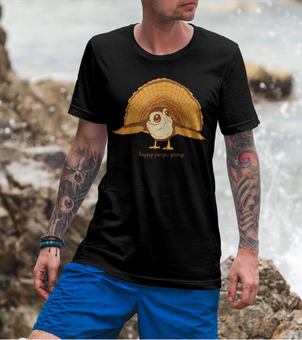 Star Wars The Last Jedi Porg Happy Porgs Giving Happy Porgs-Giving T-Shirt
