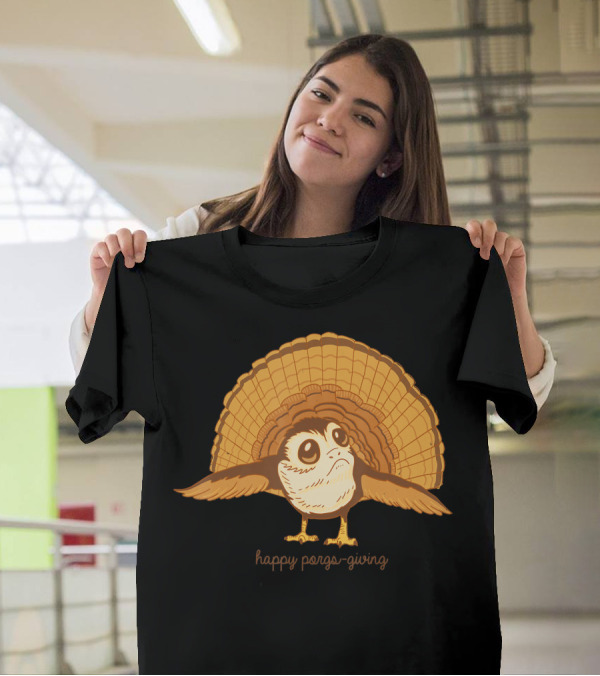 Star Wars The Last Jedi Porg Happy Porgs Giving Happy Porgs-Giving T-Shirt