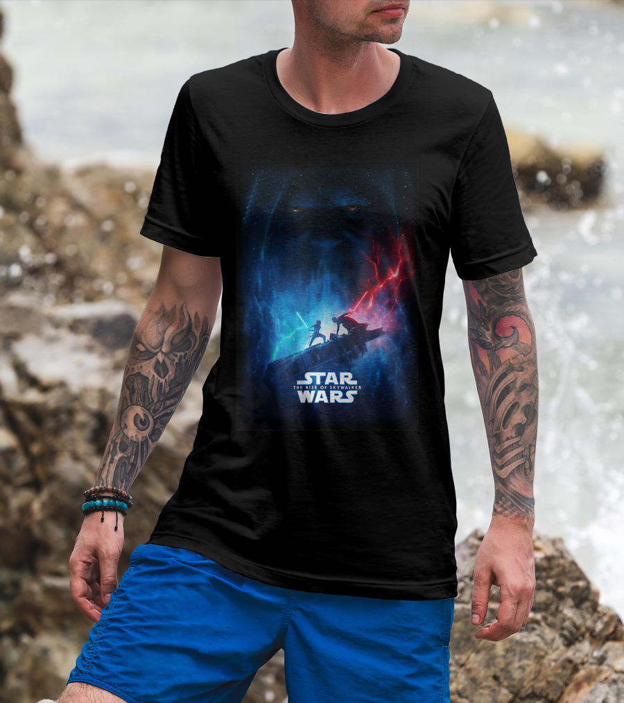 Star Wars The Rise Of Skywalker Good Vs Evil Epic Showdown With Sith And Jedi Duel T-Shirt