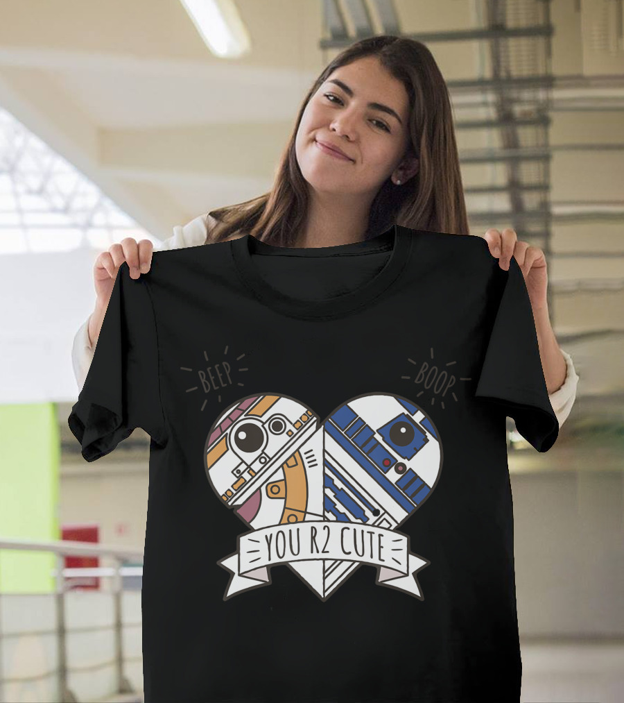 Star Wars Valentines You R2 Cute Beep Boop Heart Droids T-Shirt
