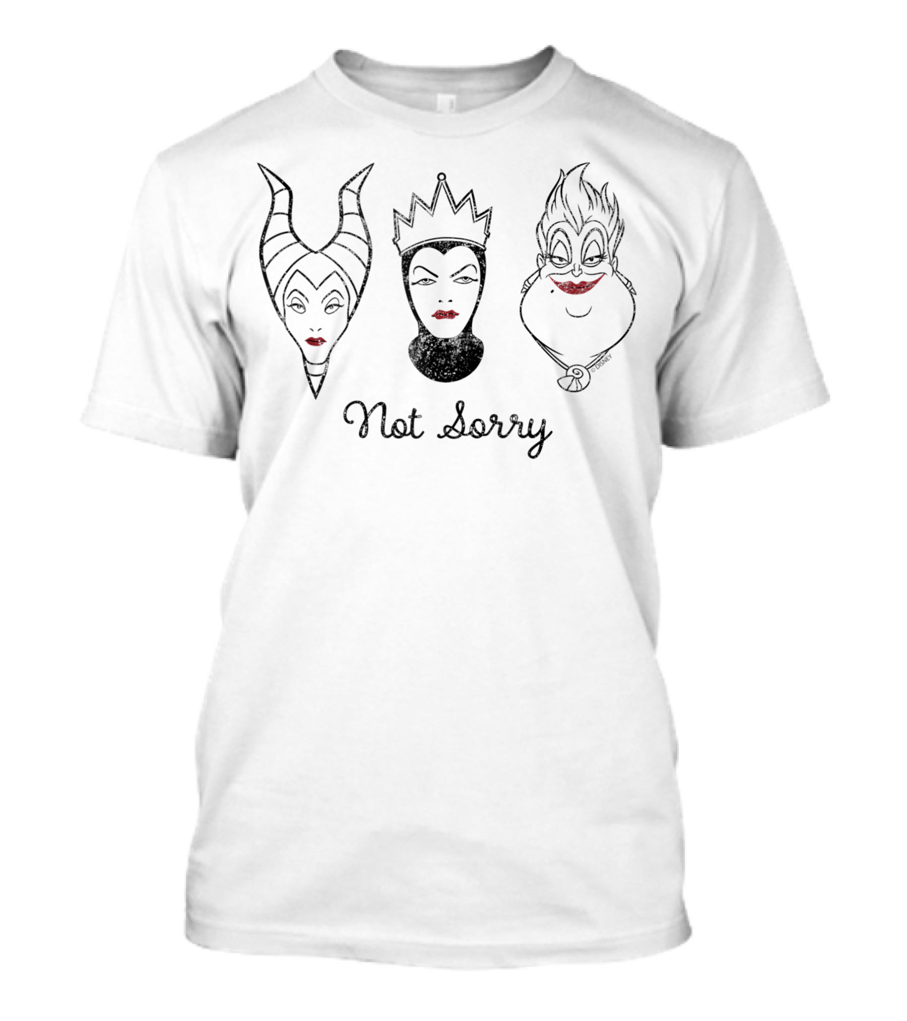 Disney Villains Not Sorry Maleficent Ursula Evil Queen T-Shirt