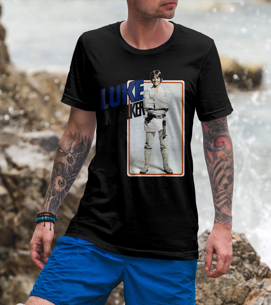 Star Wars Luke Skywalker Smiling Jedi Robe Photo Card T-Shirt