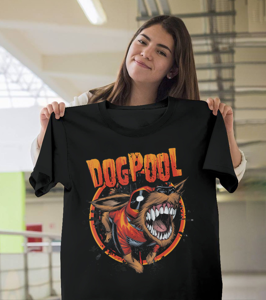 Marvel Deadpool Dogpool He Bites T-Shirt