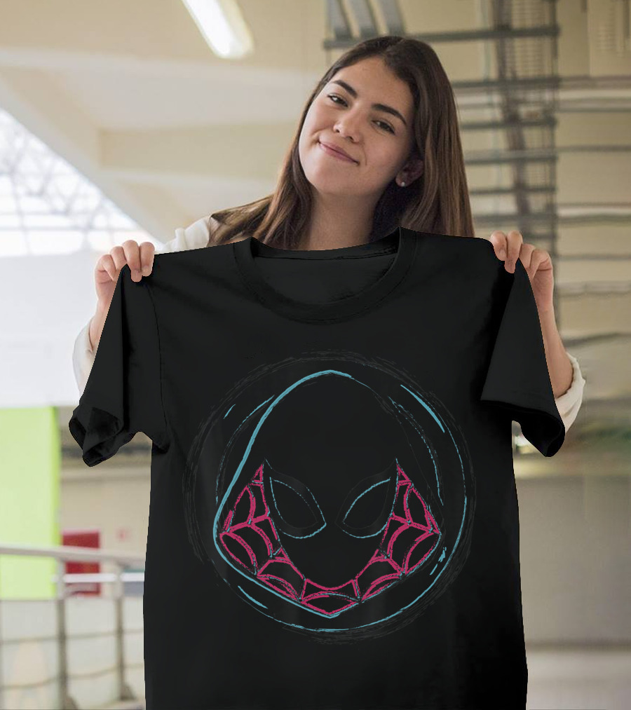 Marvel Spider Gwen Mask Emblem T-Shirt