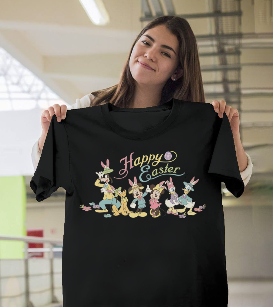 Disney Mickey Mouse And Friends Happy Easter Bunny Ears T-Shirt