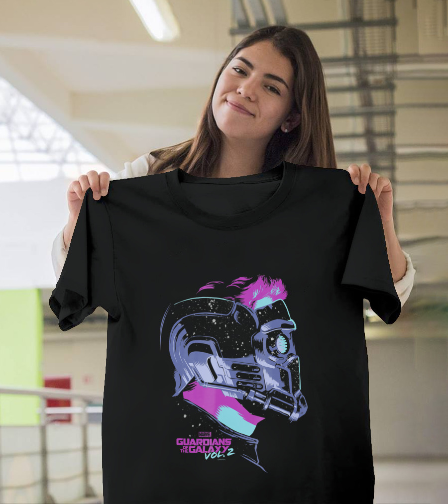 Marvel Guardians of the Galaxy Vol 2 Star Lord Neon Pop T-Shirt