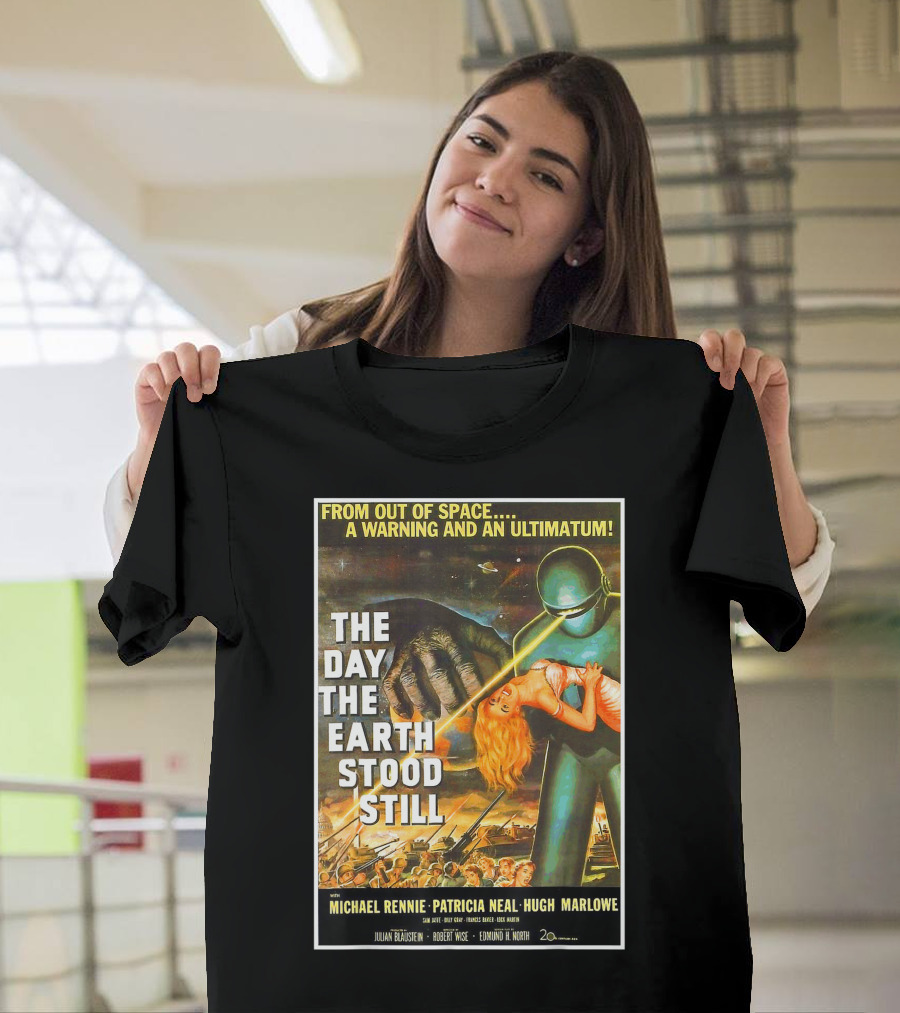 The Day the Earth Stood Still Sci Fi Robot Space Invasion Warning Ultimatum T-Shirt