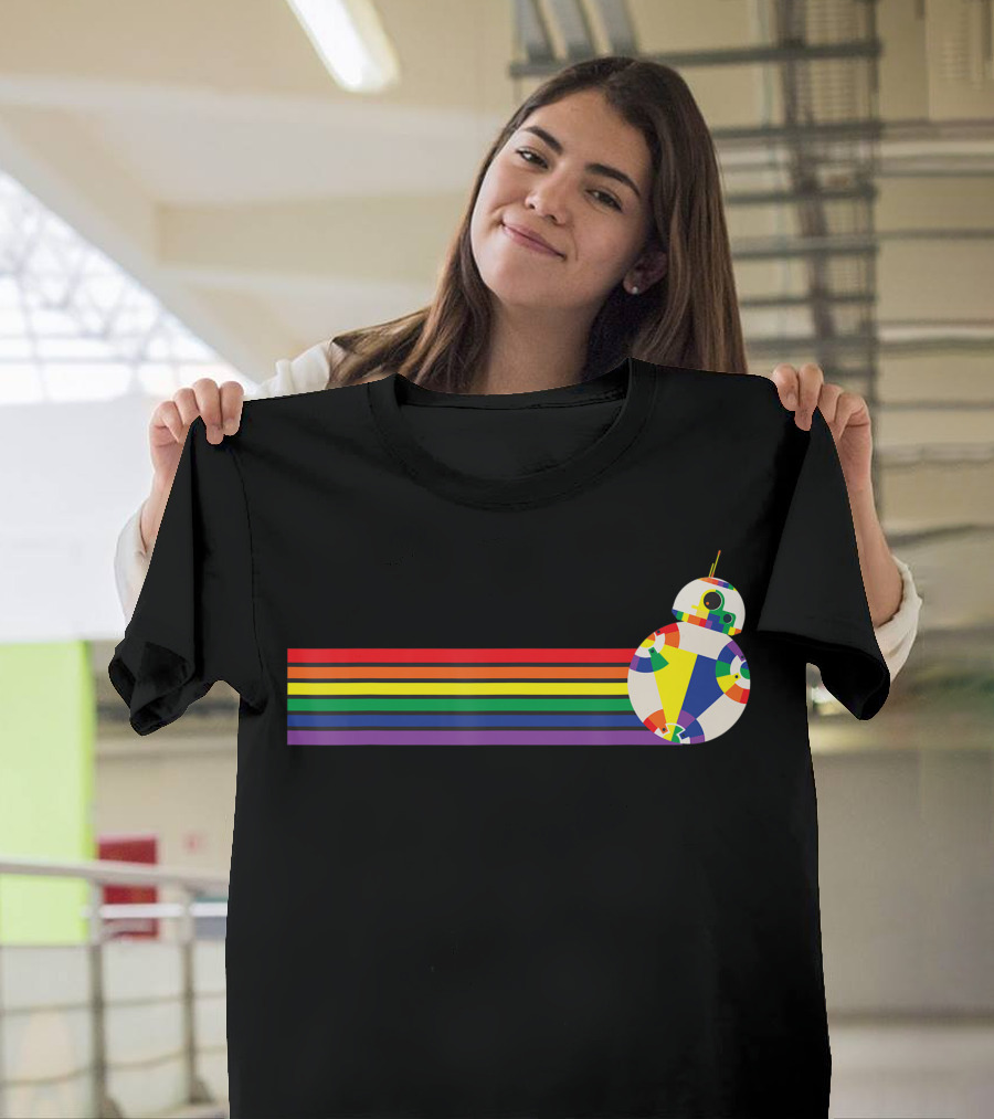 Star Wars BB-8 Rainbow Stripe Droid T-Shirt