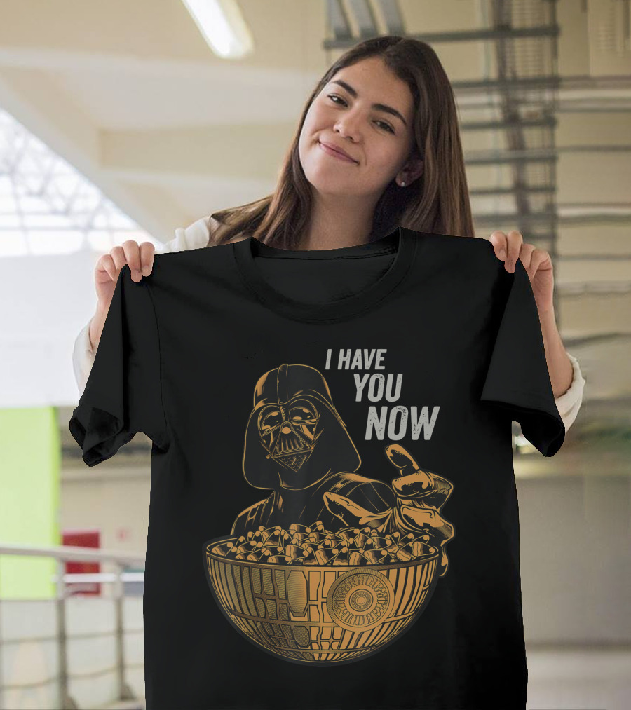 Star Wars Darth Vader I Have You Now Death Star Bowl of Popcorn T-Shirt