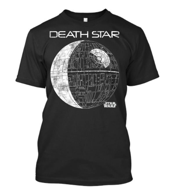 Star Wars Death Star Blueprint Tonal Line T-Shirt
