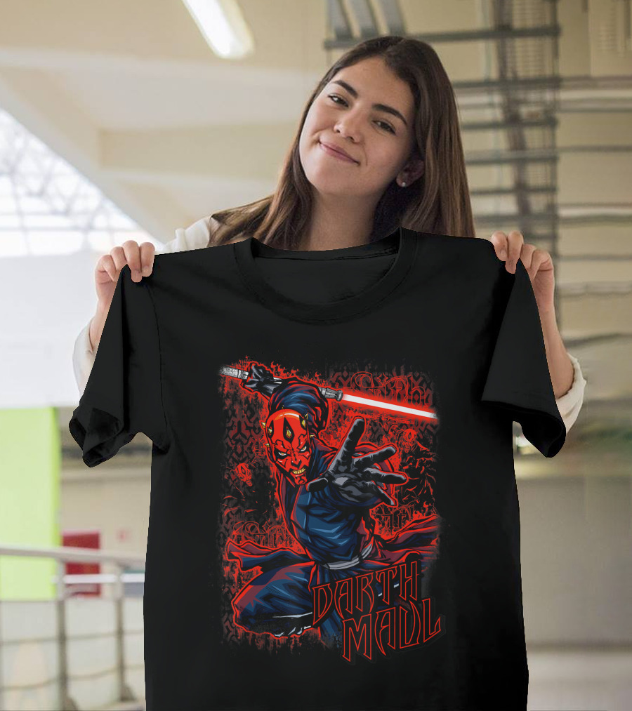 Darth Maul Red Saber Dynamic Action Pose Star Wars T-Shirt
