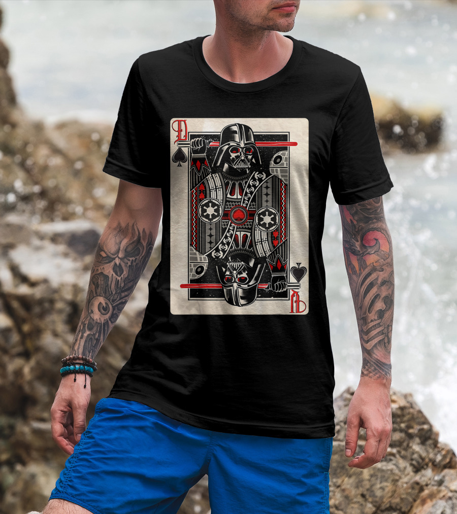 Darth Vader Playing Card King Of Spades Star Wars Iconic T-Shirt