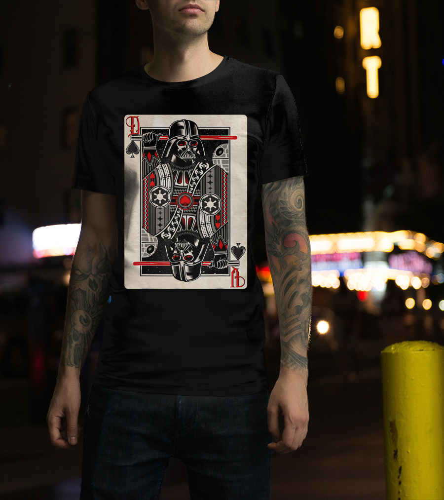 Darth Vader Playing Card King Of Spades Star Wars Iconic T-Shirt
