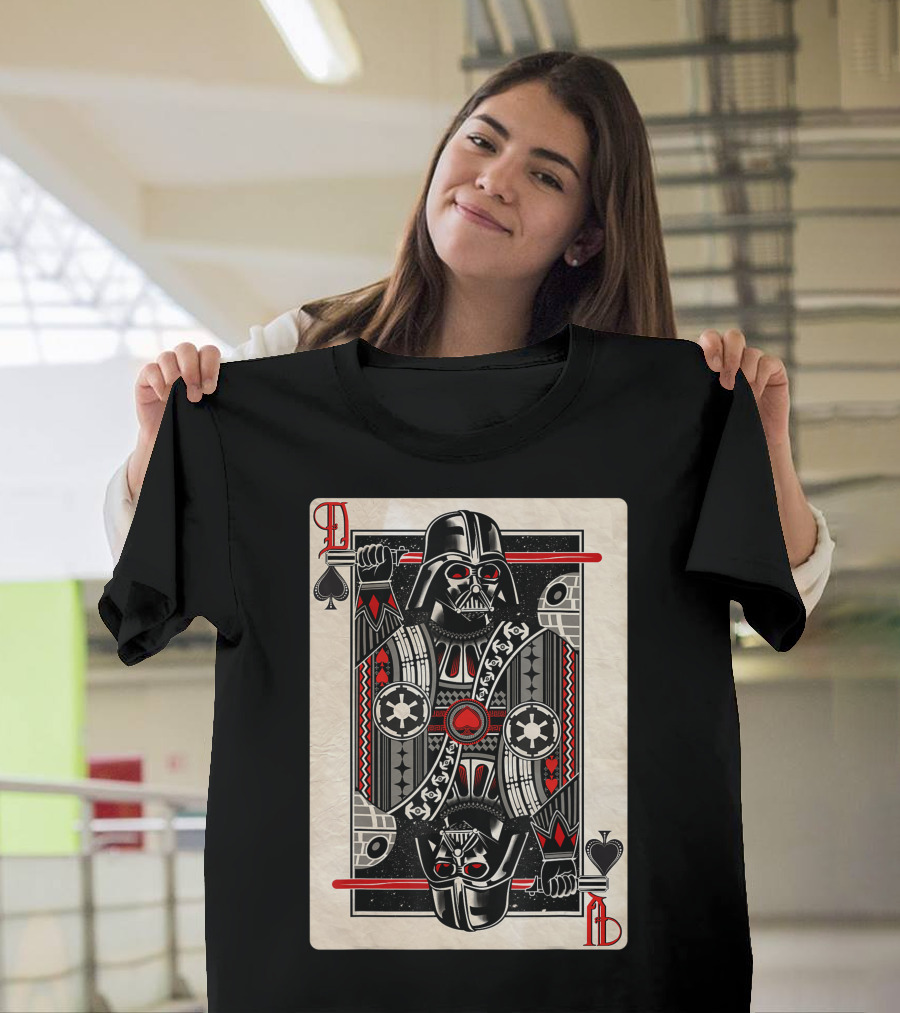 Darth Vader Playing Card King Of Spades Star Wars Iconic T-Shirt