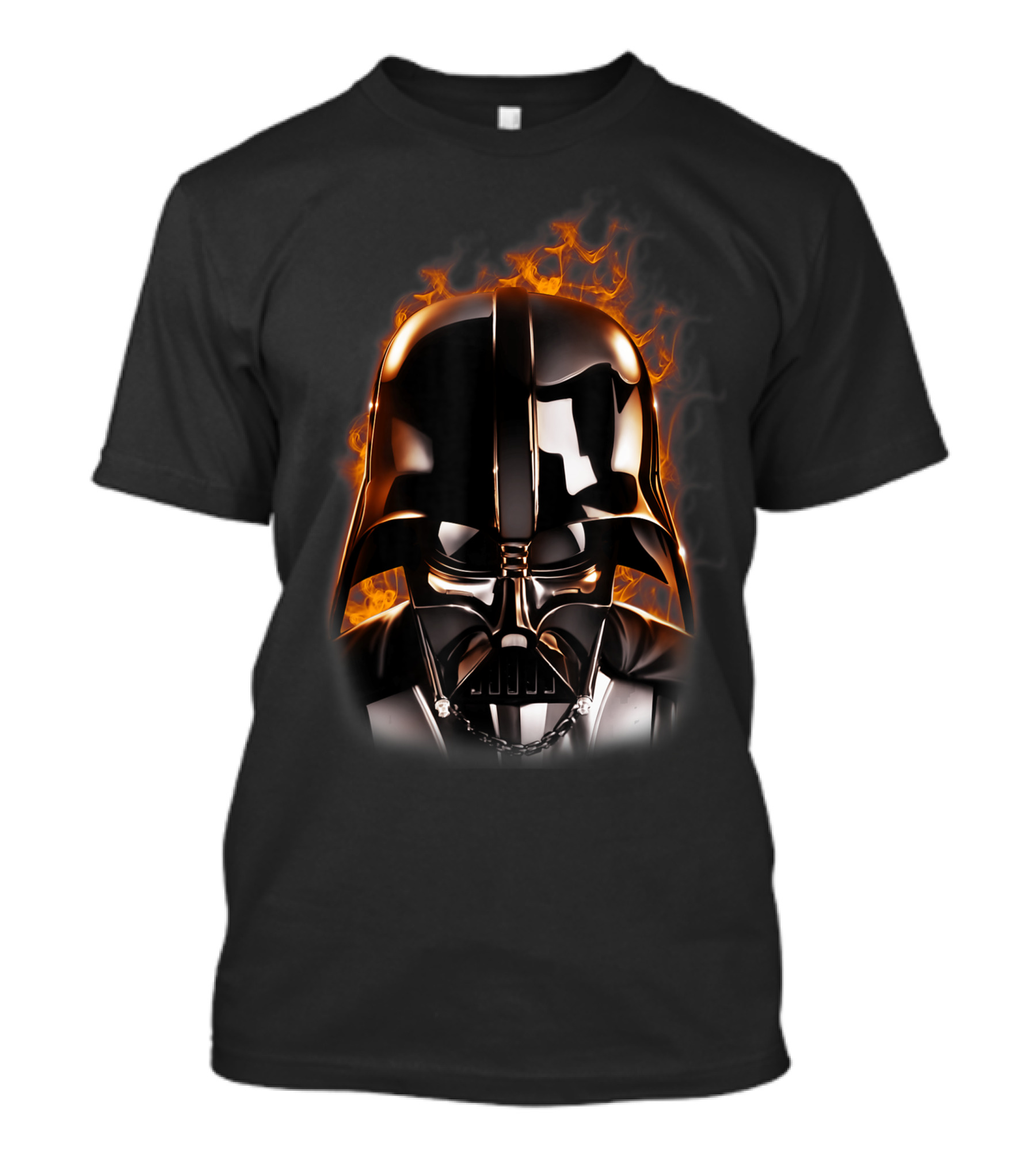 Star Wars Darth Vader Helmet Surrounded By Flames T-Shirt