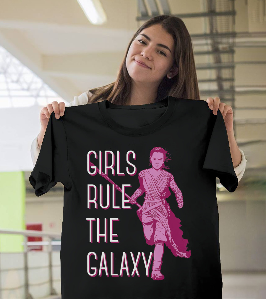 Star Wars Episode 7 Rey Girls Rule The Galaxy T-Shirt