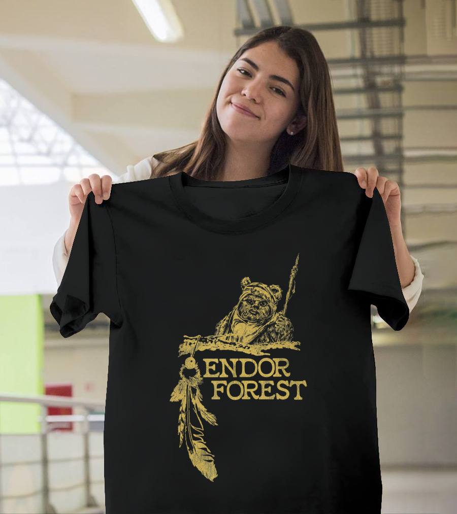 Endor Forest Ewok Star Wars Feather Spear Iconic T-Shirt
