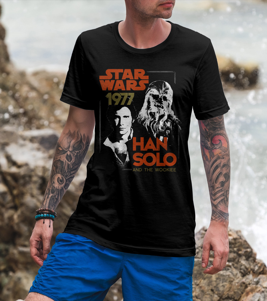 Star Wars 1977 Han Solo And The Wookiee T-Shirt