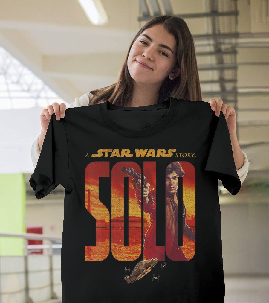 Star Wars Solo Han A Star Wars Story Silhouette Spaceship Scene T-Shirt