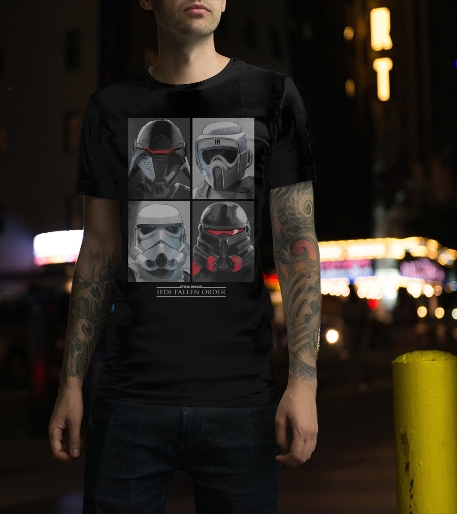 Star Wars Jedi Fallen Order Imperial Troopers Helmets Montage T-Shirt