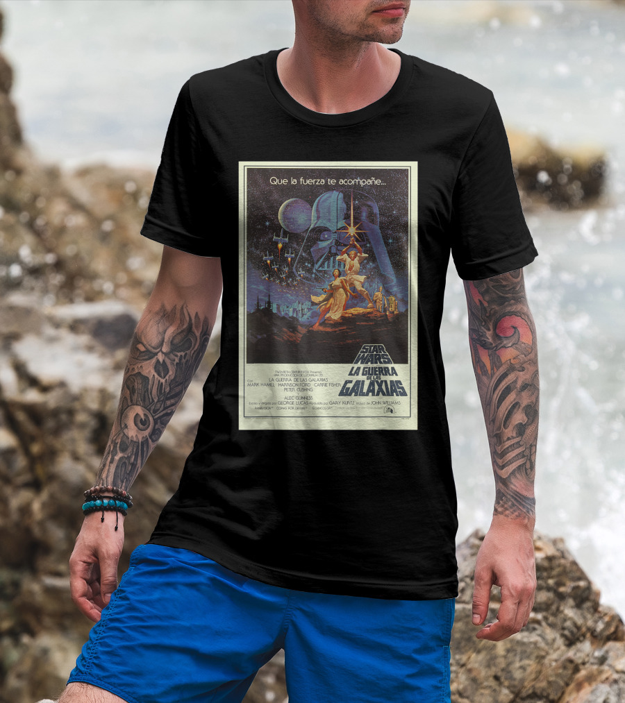 Que La Fuerza Te Acompañe Star Wars La Guerra De Las Galaxias Movie T-Shirt