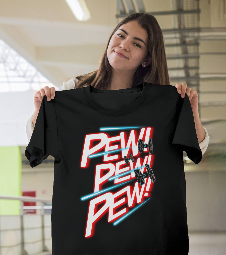 Star Wars TIE Fighter Pew Pew Pew with Iconic Space Battle Sound Effects T-Shirt