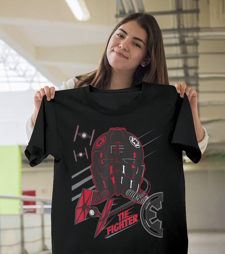 Star Wars Tie Fighter Pilot Imperial Helmet Starfighter Pilot Tie Fighter T-Shirt
